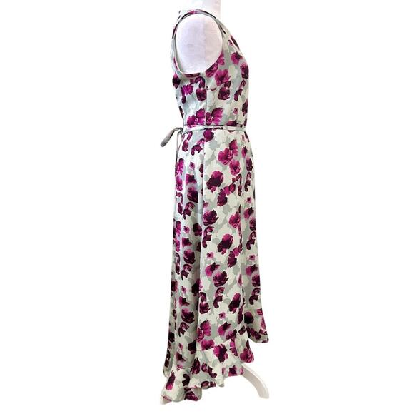 Banana Republic Purple Floral Sleeveless Maxi Ruffles NWOT Size 4 - Picture 8 of 15